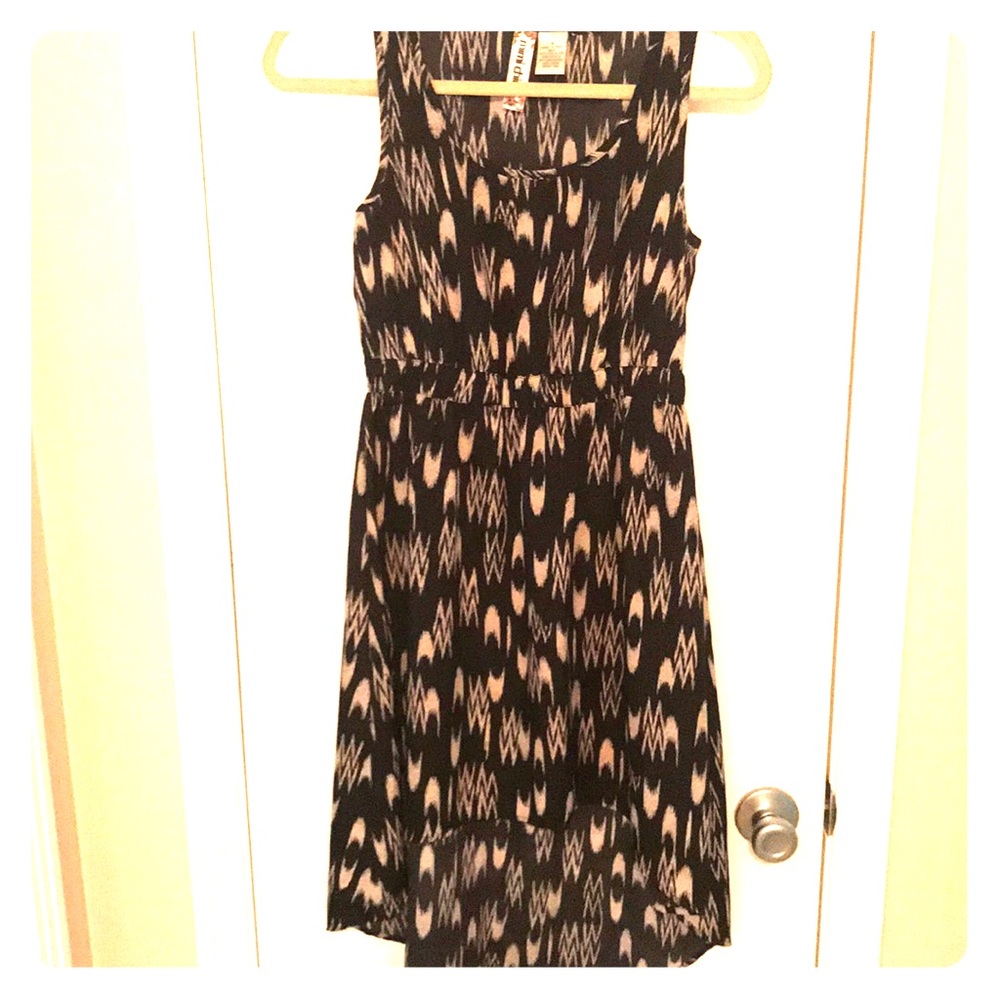 Black/Tan High Low Dress